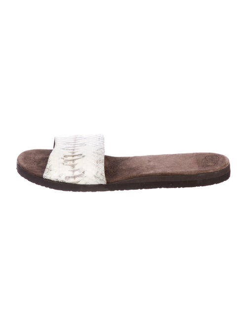 Rhonda Ochs Snakeskin Slide Sandals