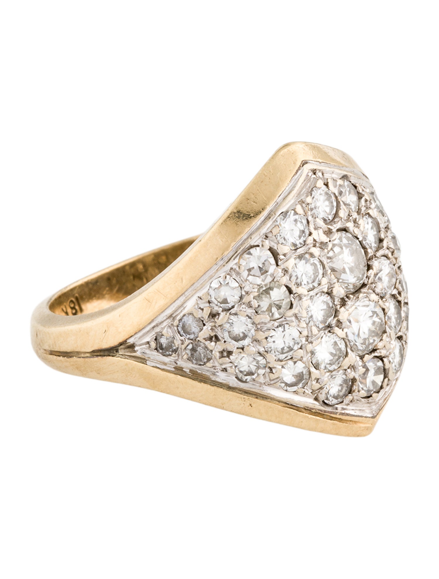 Herbert Rosenthal 18K 1.33ctw Diamond Cocktail Ring