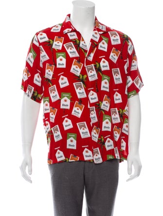 RHUDE Hawaiian Cigarette Pack Shirt