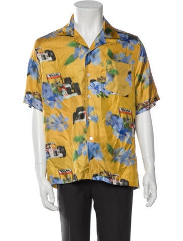 Rhude Casual Shirts Silk Printed Shirt S