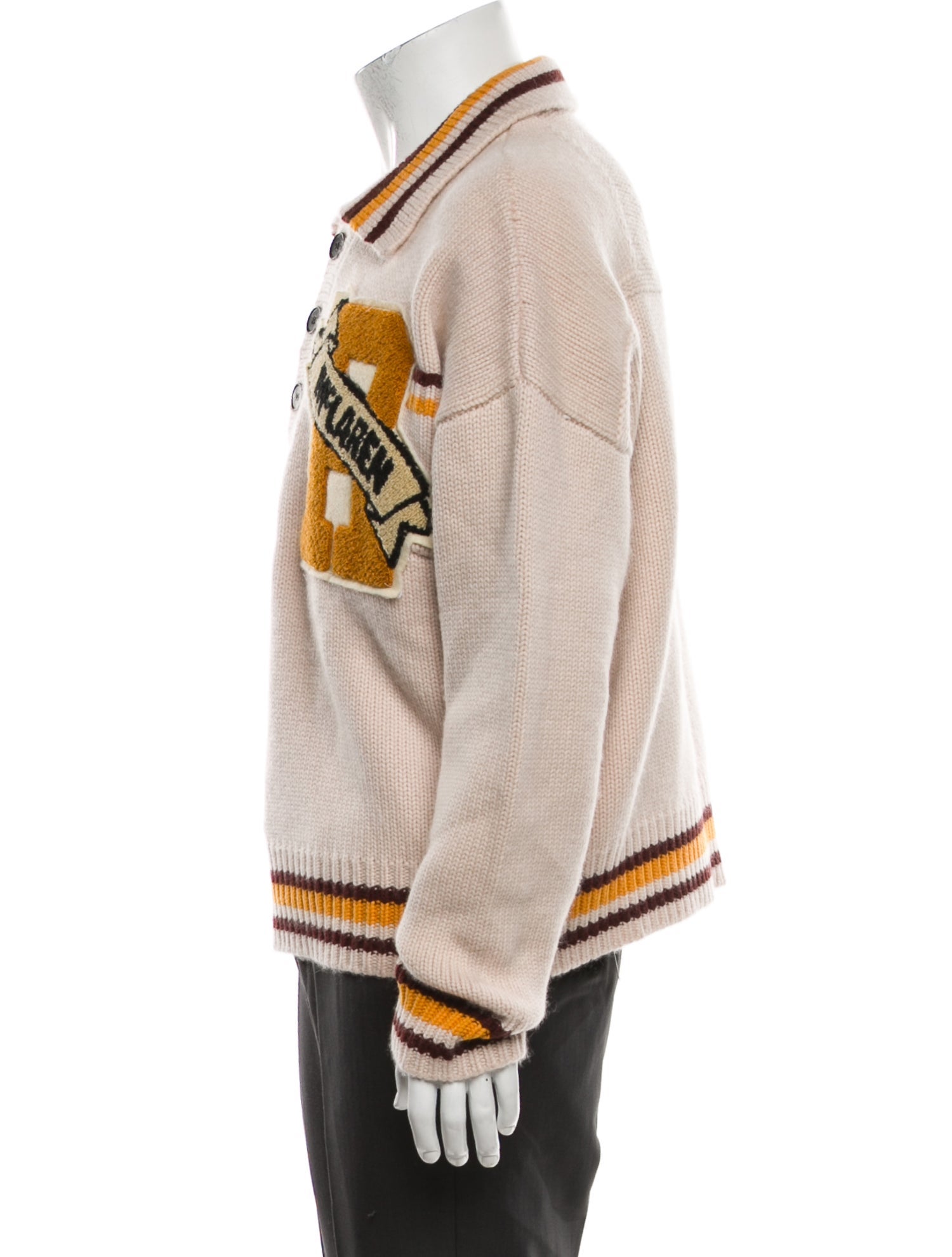 RHUDE Wool Striped Polo Sweater w/ Tags