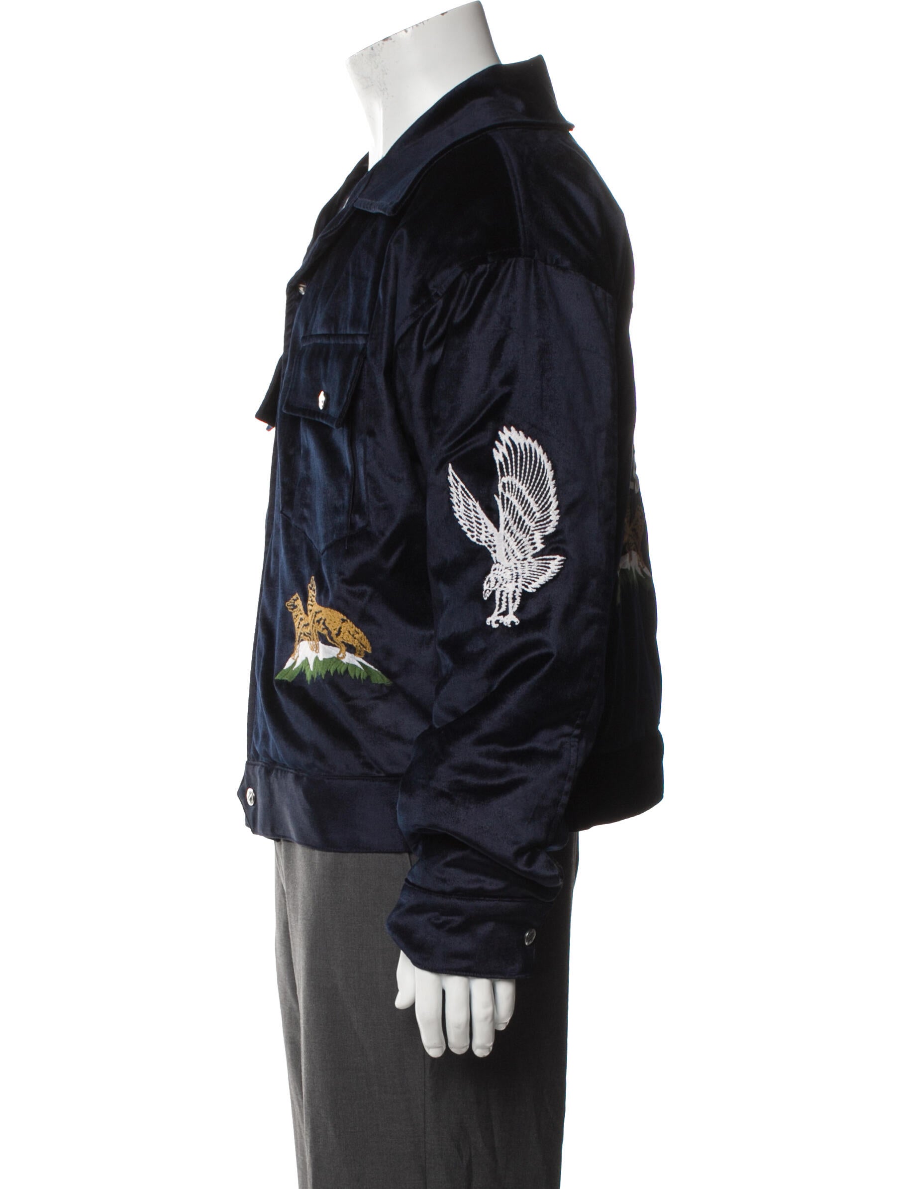 RHUDE Graphic Print Denim Jacket