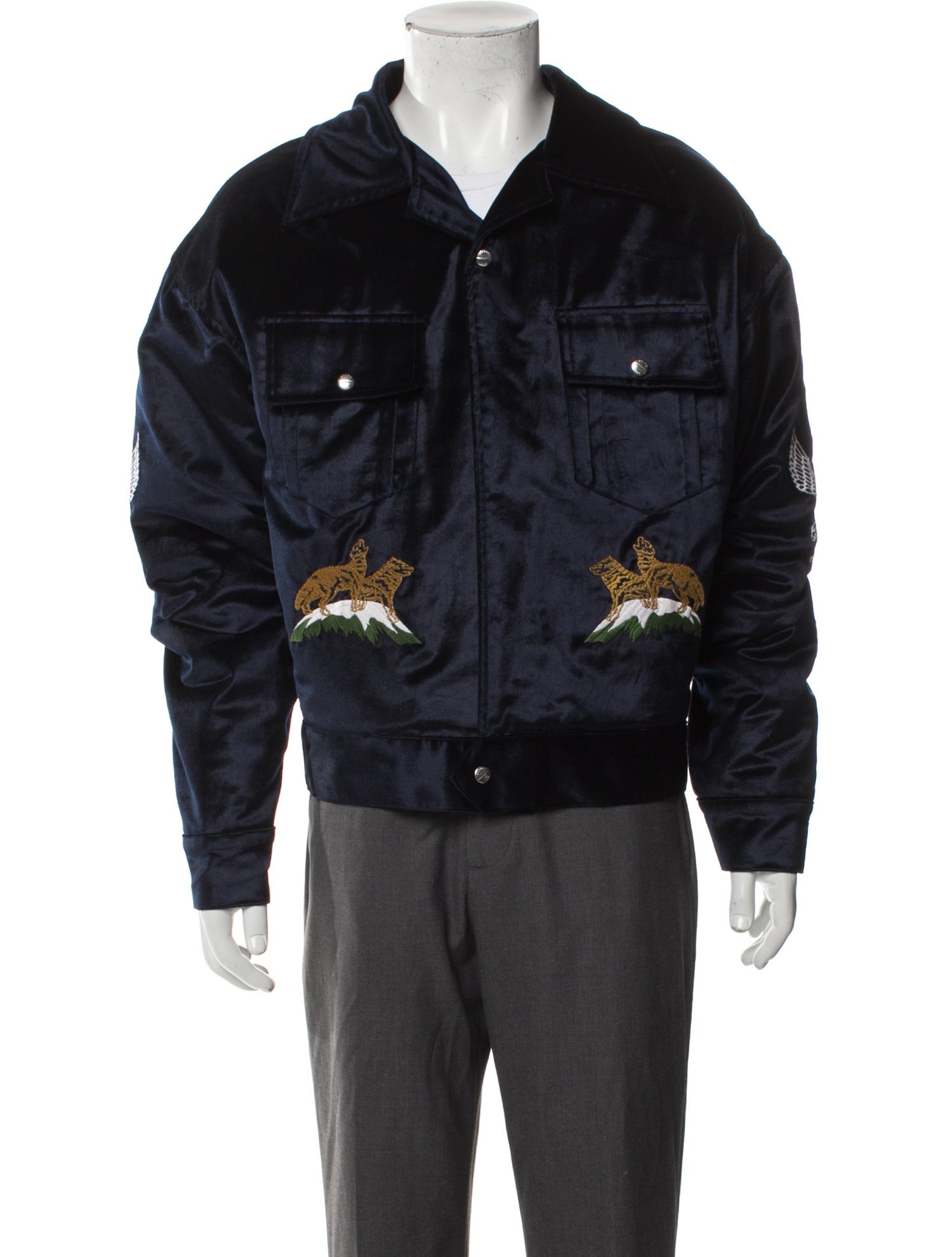 RHUDE Graphic Print Denim Jacket