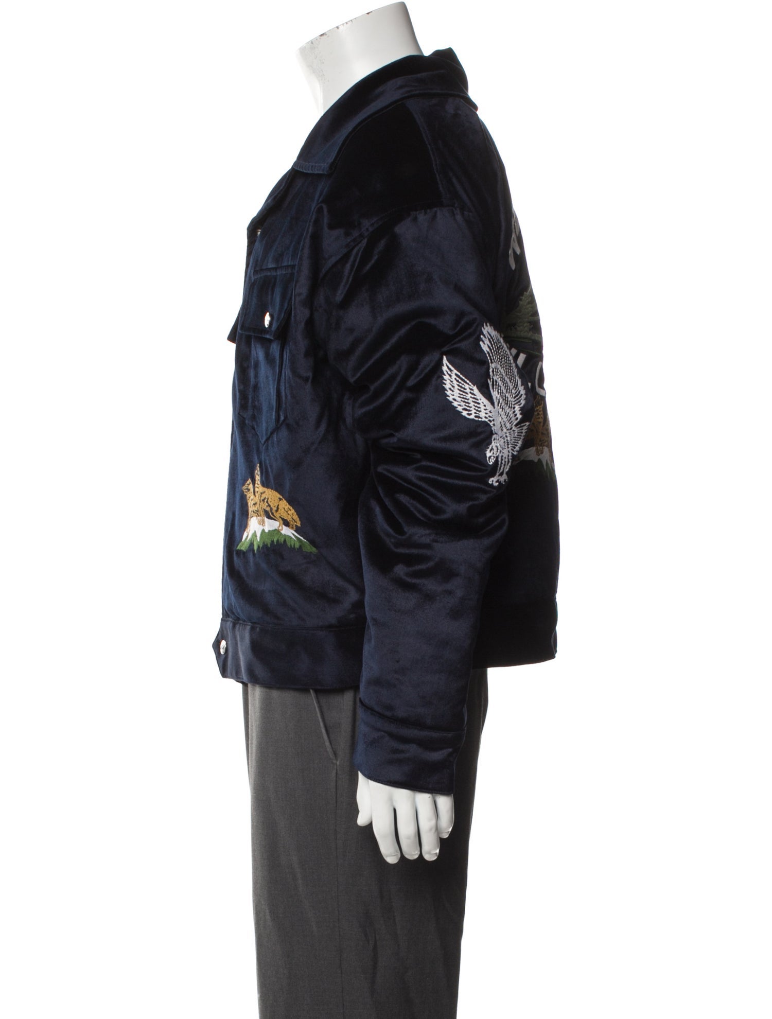 RHUDE Graphic Print Denim Jacket