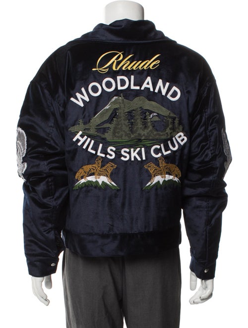 RHUDE Graphic Print Denim Jacket