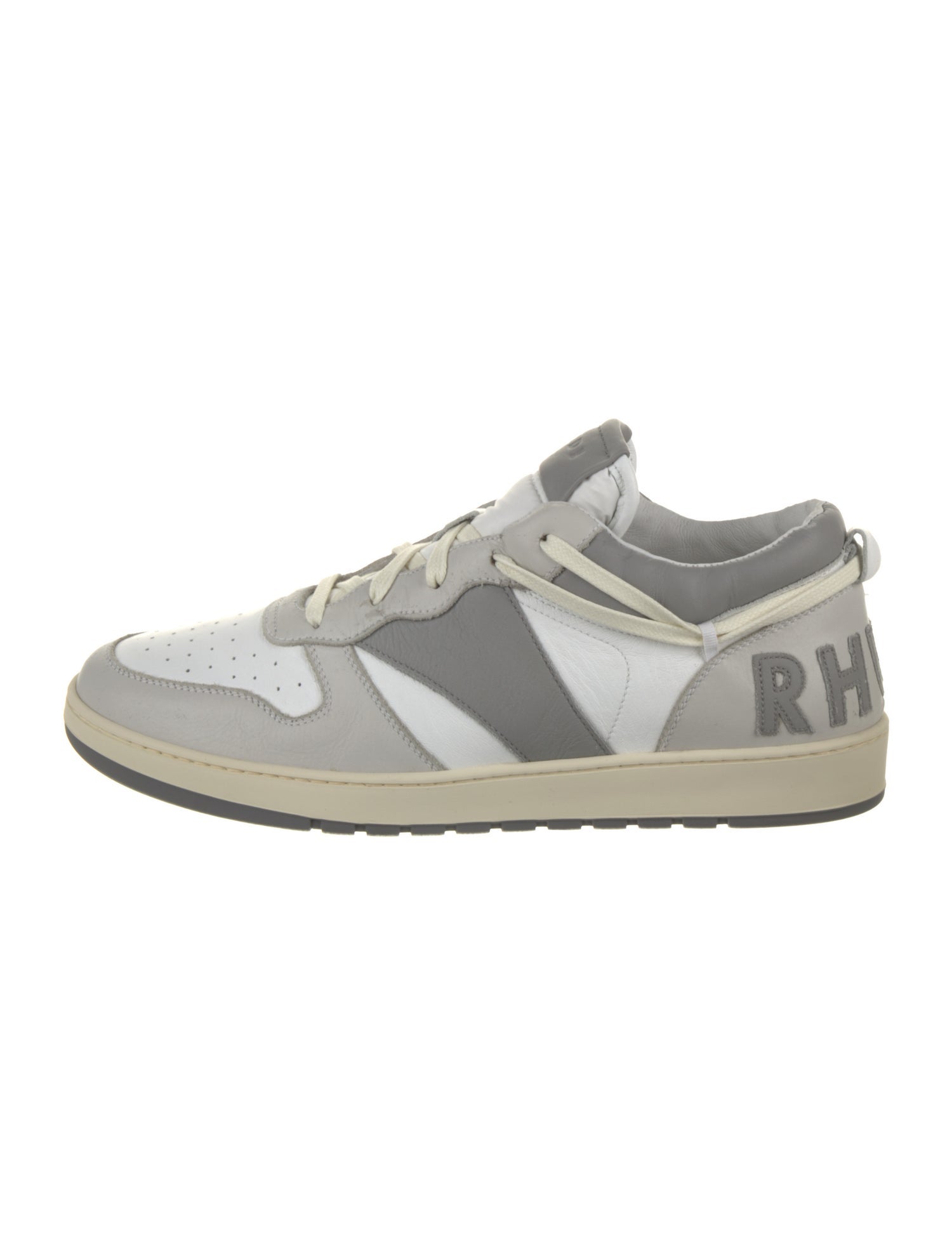 RHUDE Leather Colorblock Pattern Sneakers