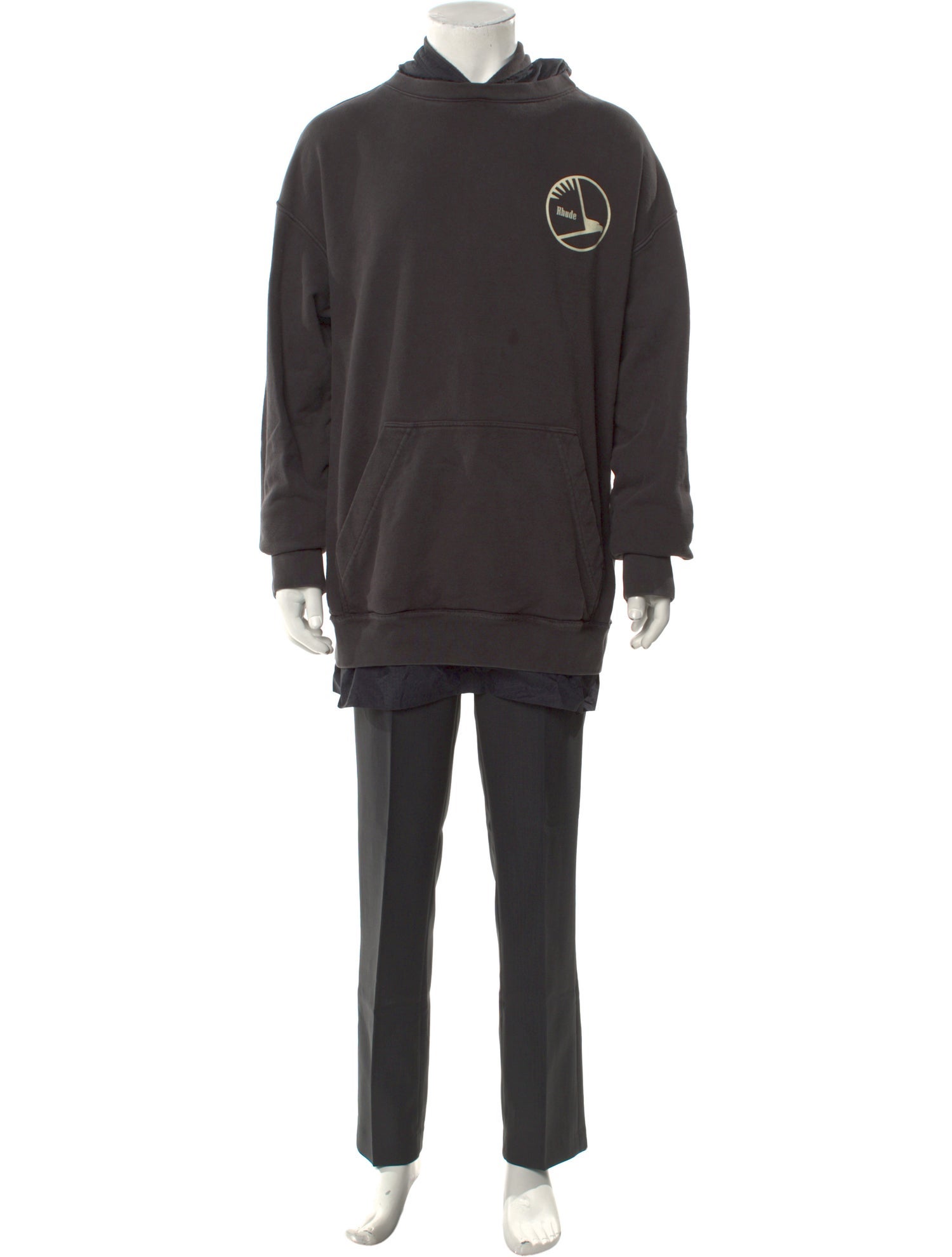 RHUDE Graphic Print Crew Neck Hoodie