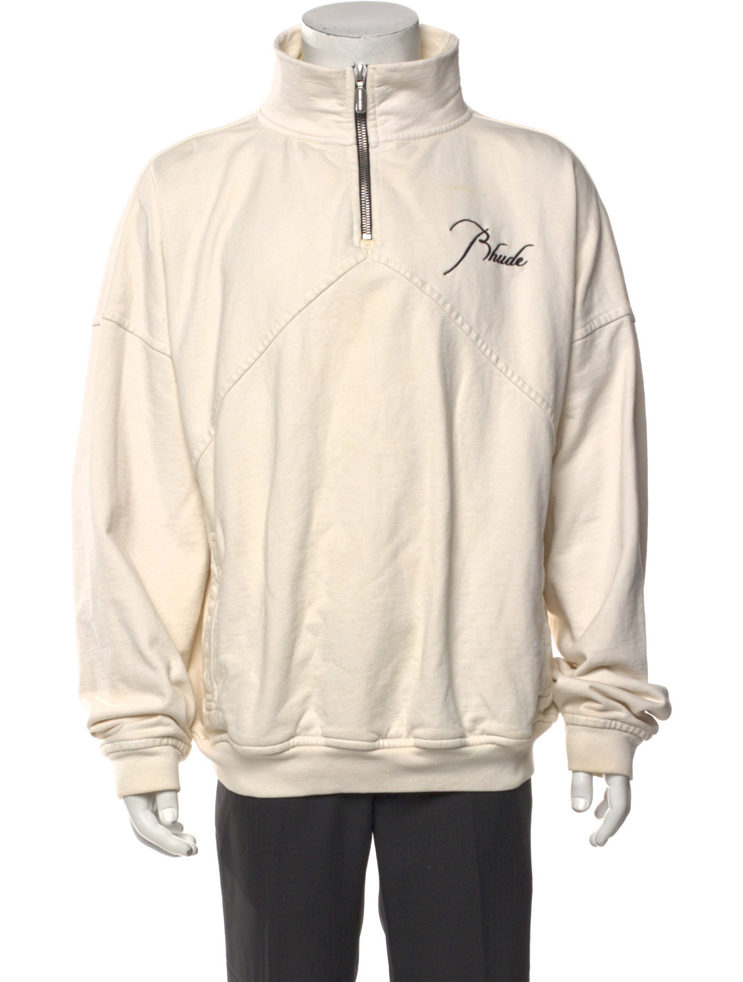 RHUDE Graphic Print Turtleneck Polo Sweater