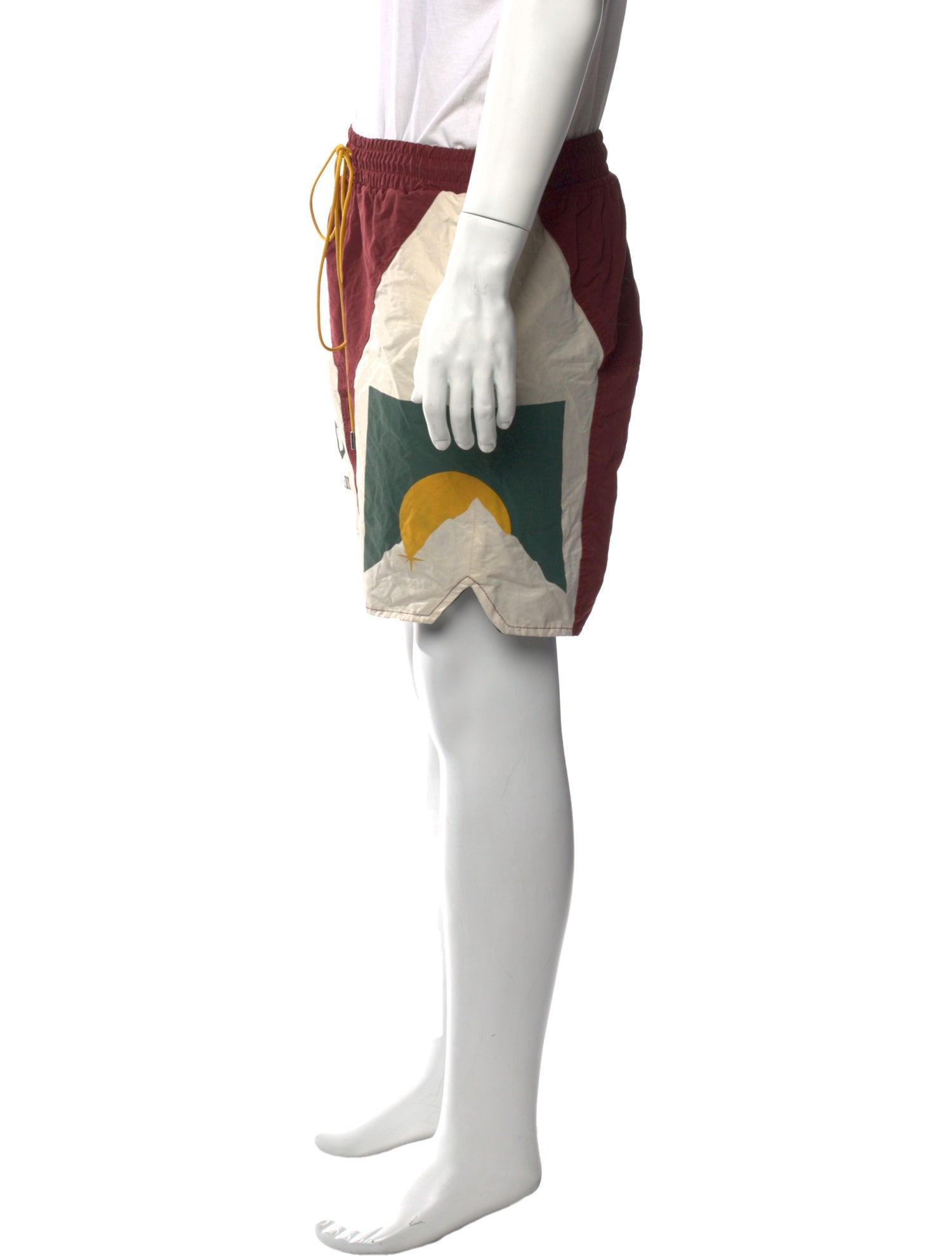 RHUDE Colorblock Pattern Jogger Shorts