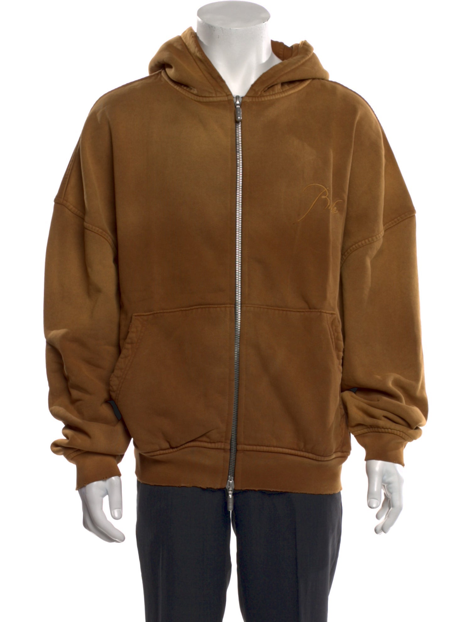 RHUDE V-Neck Long Sleeve Hoodie