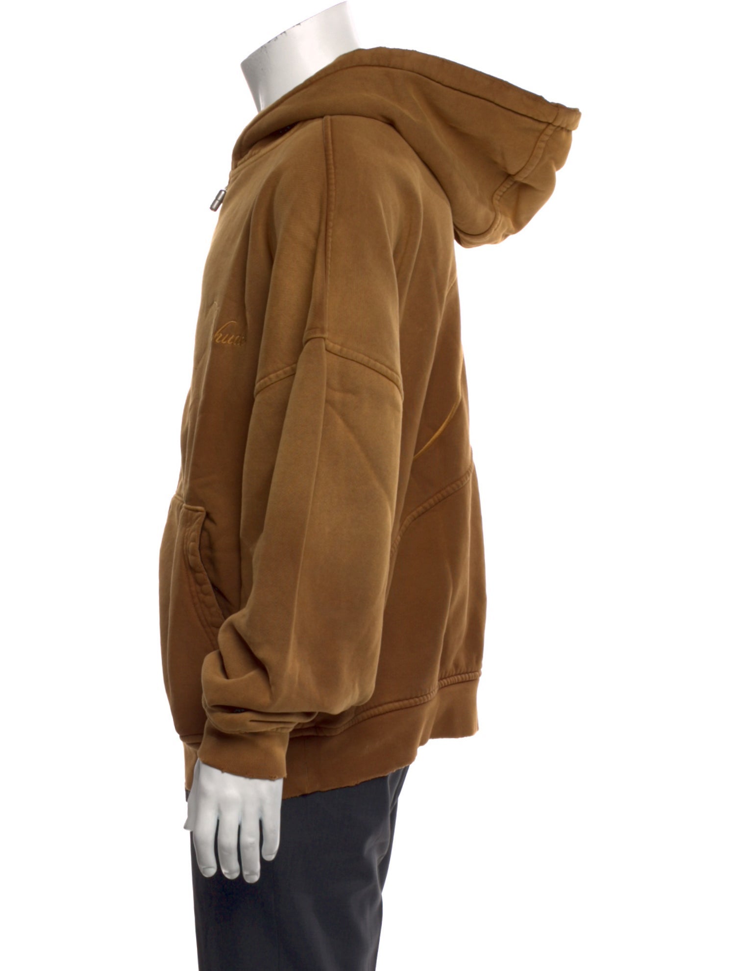 RHUDE V-Neck Long Sleeve Hoodie