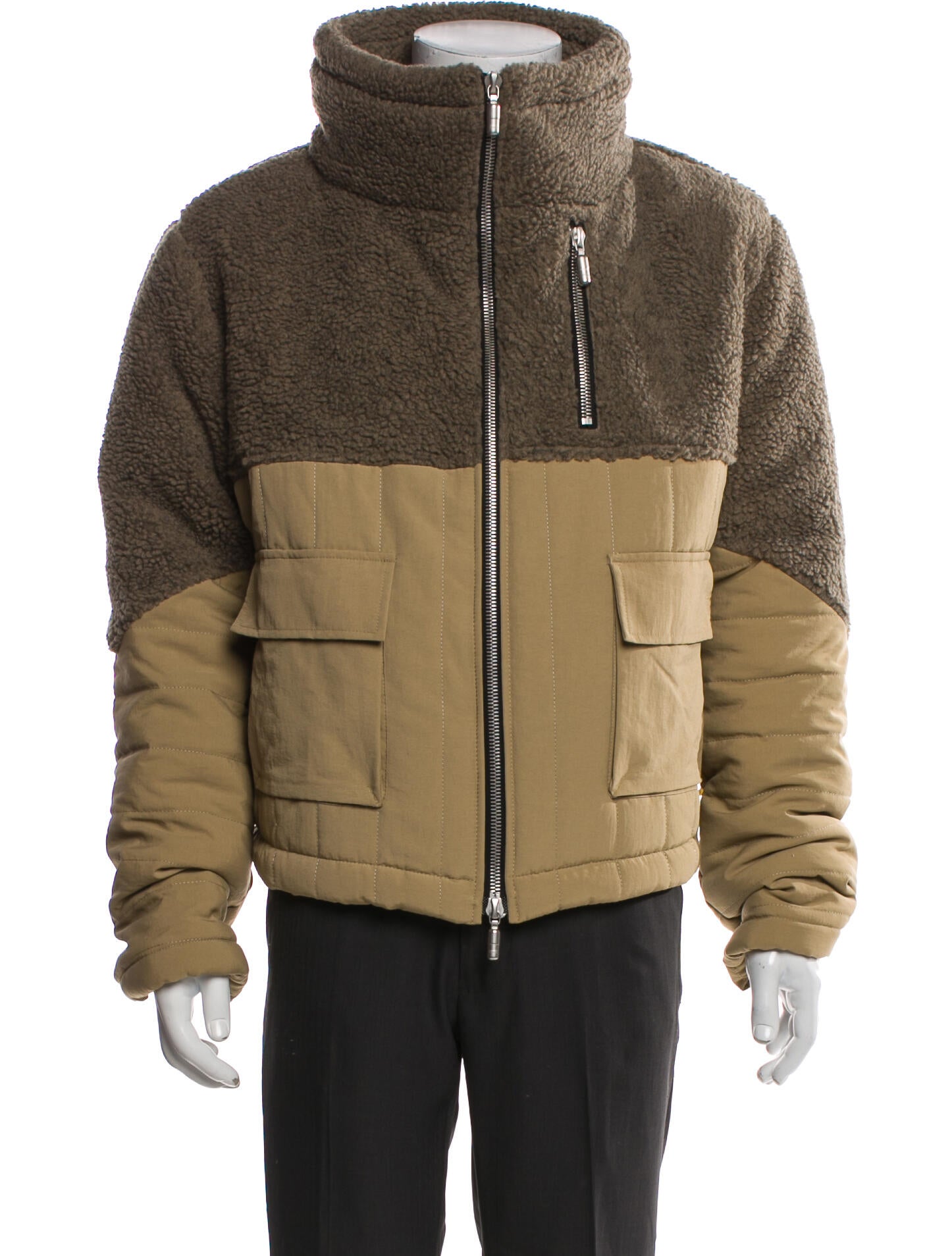 RHUDE Colorblock Pattern Puffer Coat w/ Tags
