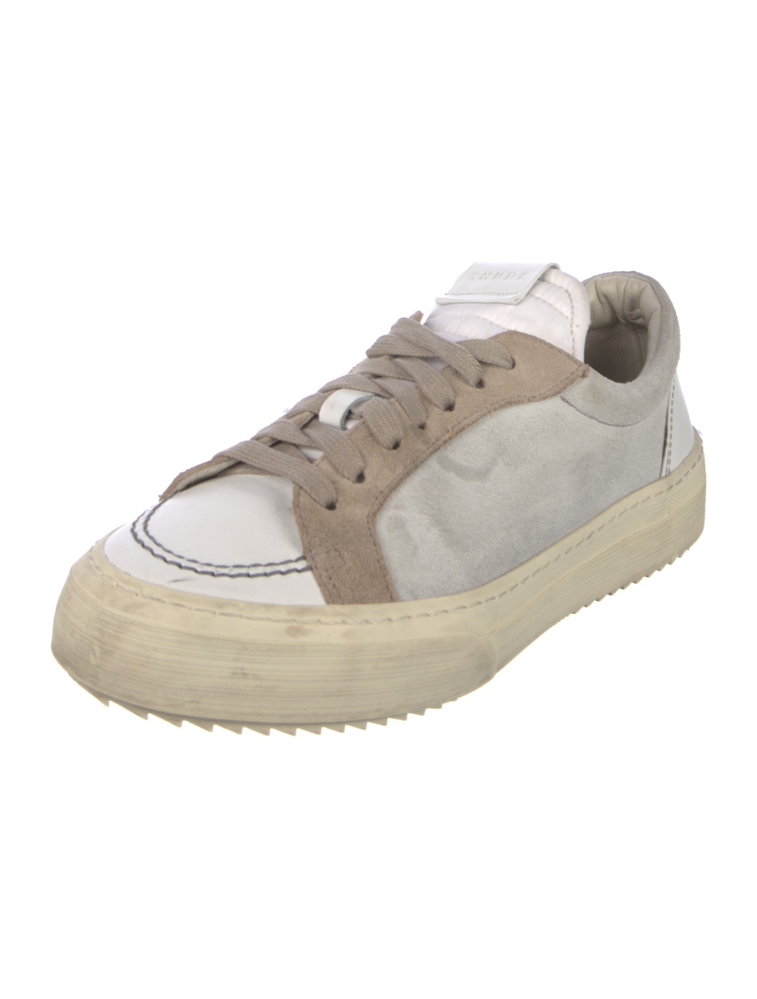 RHUDE Suede Colorblock Pattern Sneakers