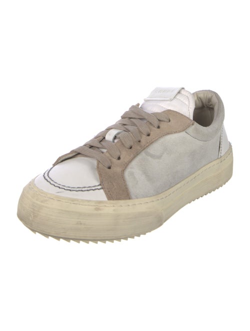 RHUDE Suede Colorblock Pattern Sneakers