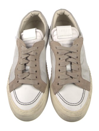 RHUDE Suede Colorblock Pattern Sneakers