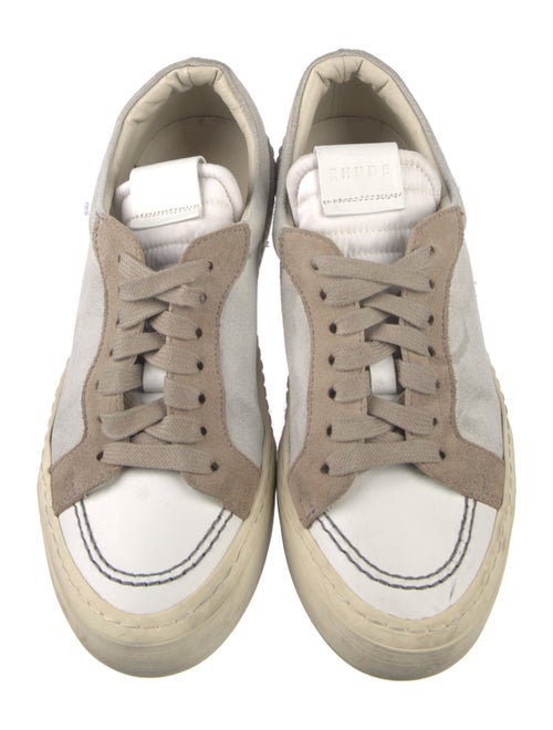 RHUDE Suede Colorblock Pattern Sneakers