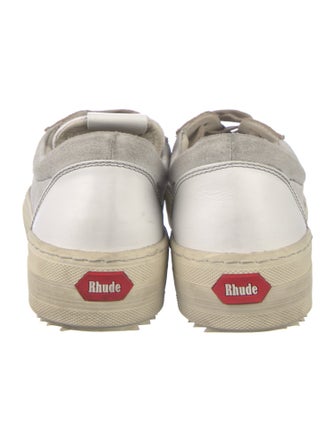 RHUDE Suede Colorblock Pattern Sneakers