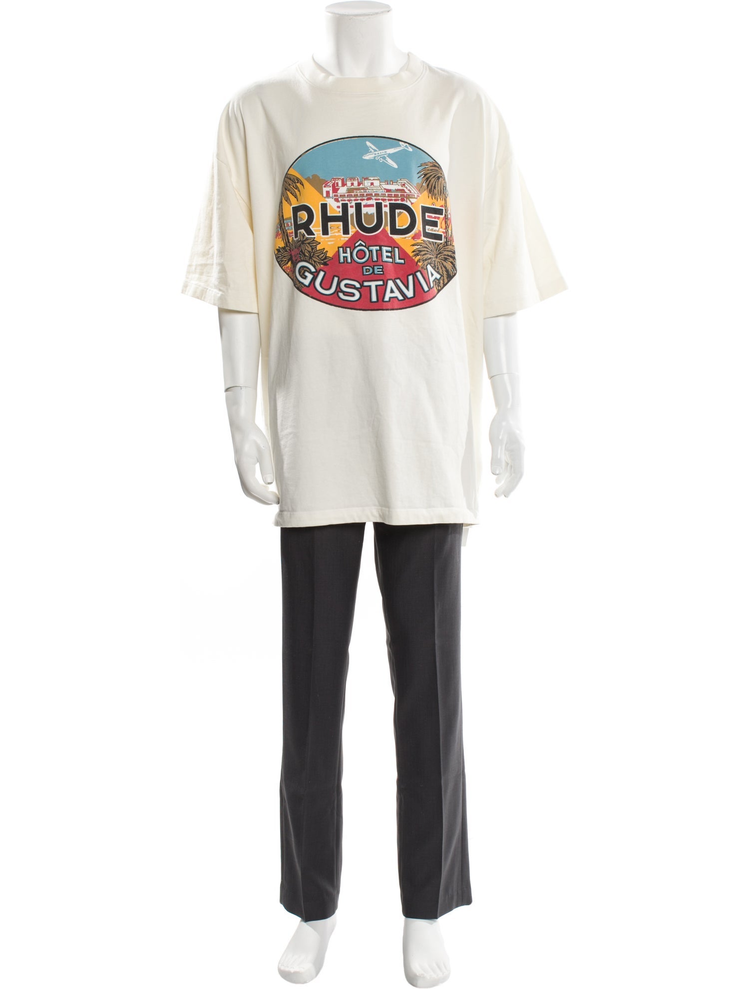 RHUDE Graphic Print Crew Neck T-Shirt