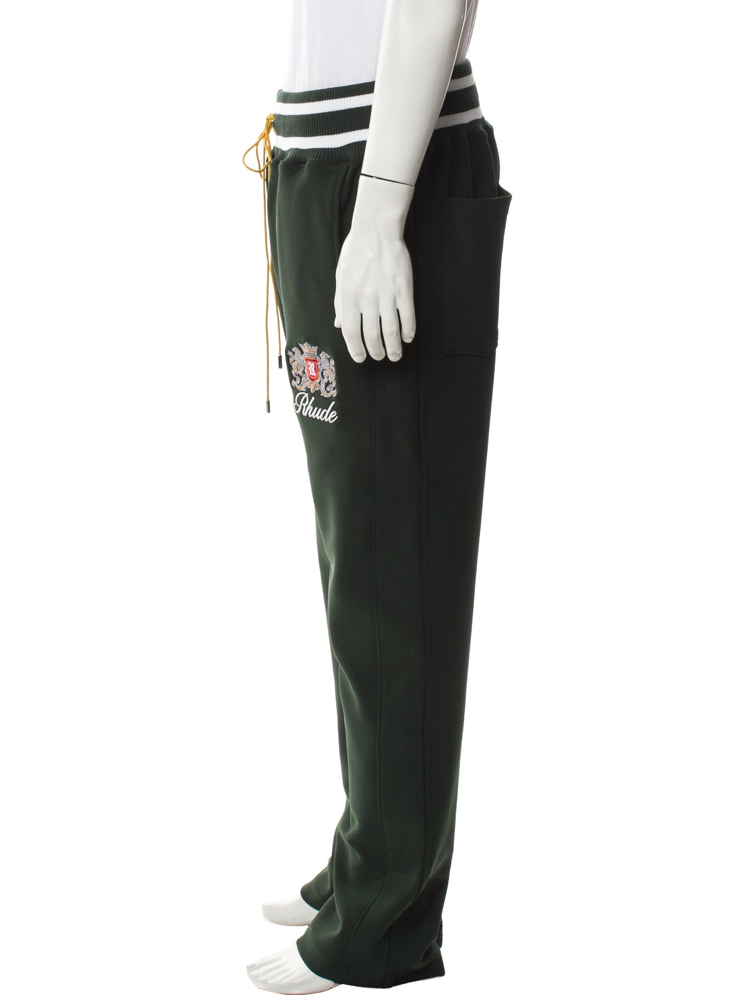 RHUDE Graphic Print Embroidered Accent Lounge Bottoms w/ Tags