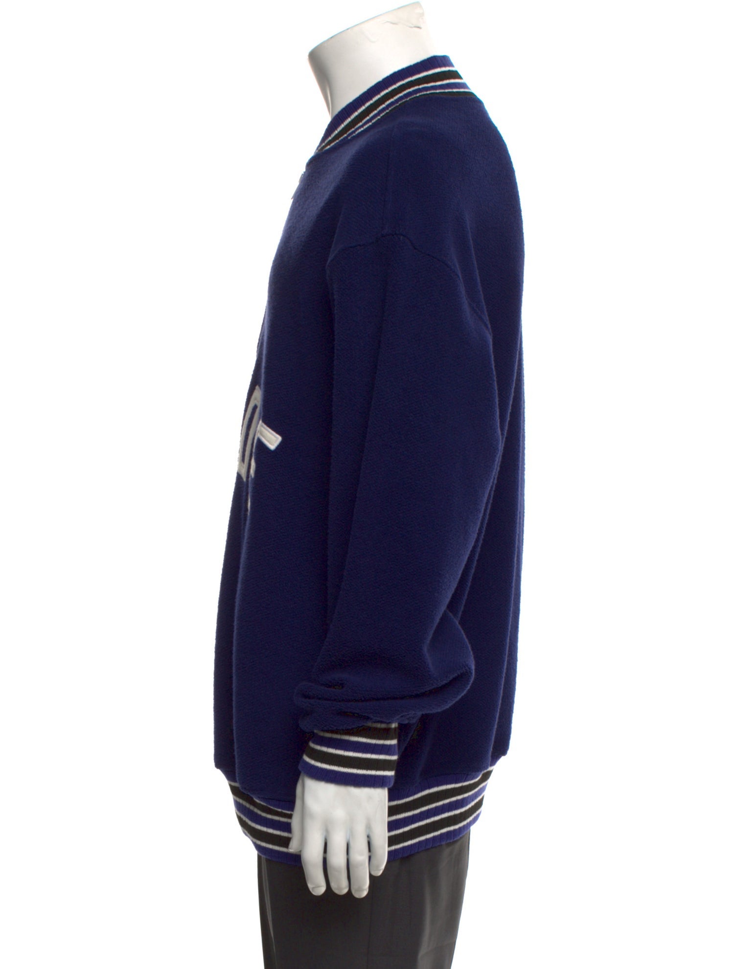 RHUDE Striped Crew Neck Sweatshirt