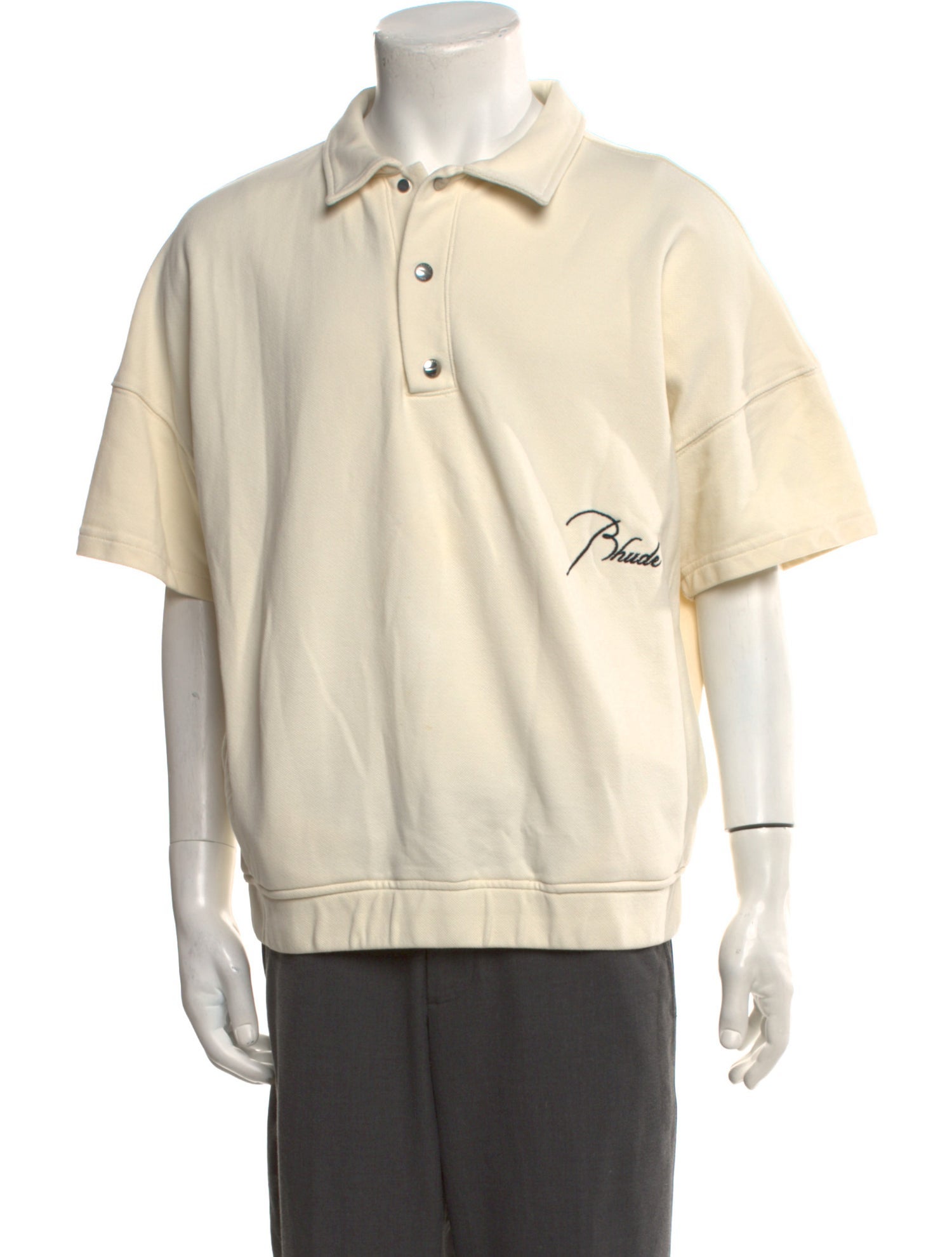 RHUDE Graphic Print Collar Polo Shirt