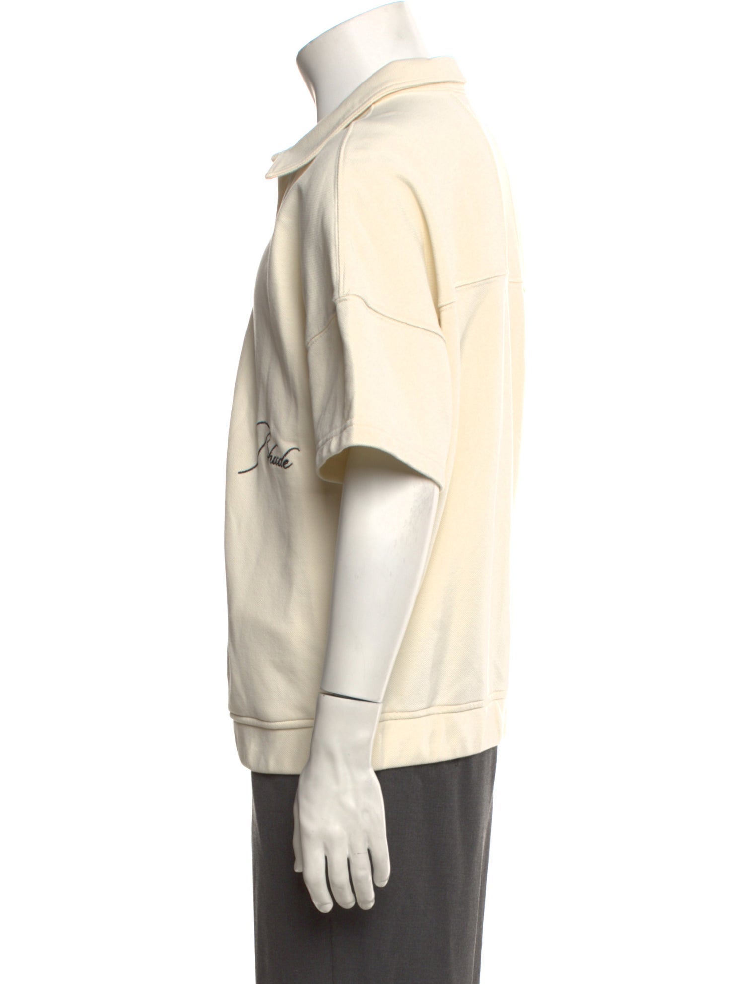 RHUDE Graphic Print Collar Polo Shirt