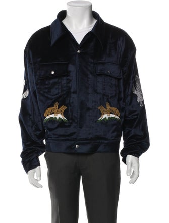 RHUDE Graphic Print Utility Jacket