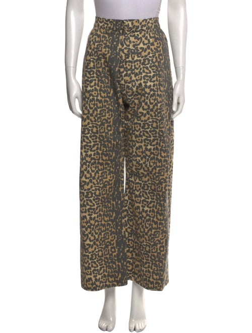 RHUDE Animal Print Wide Leg Pants