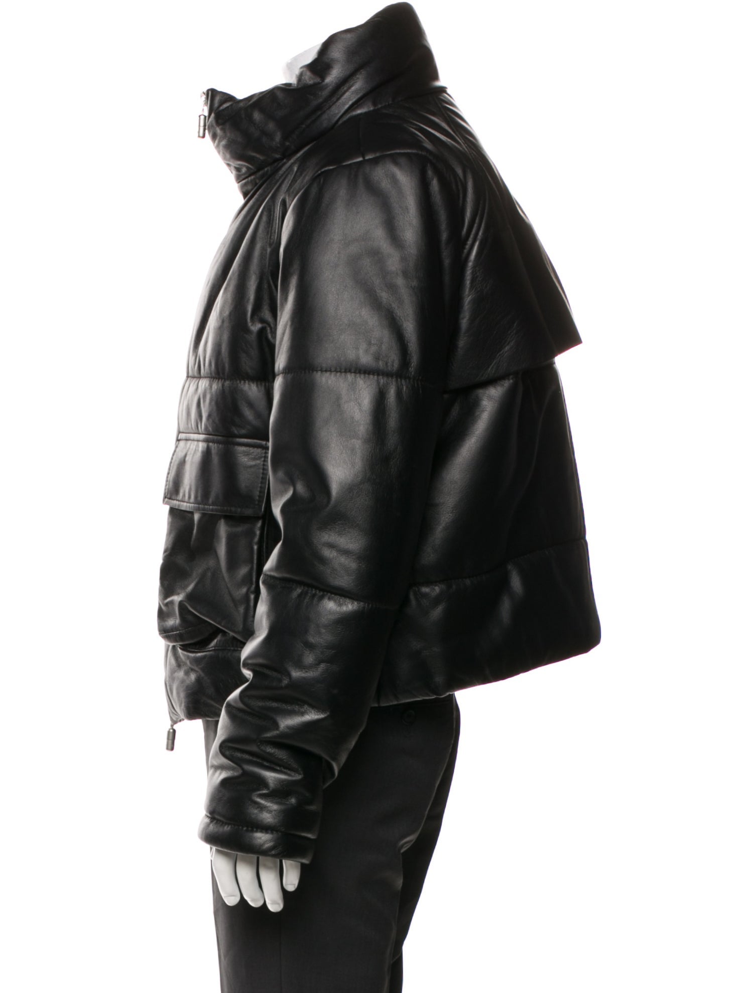 RHUDE Leather Puffer Coat