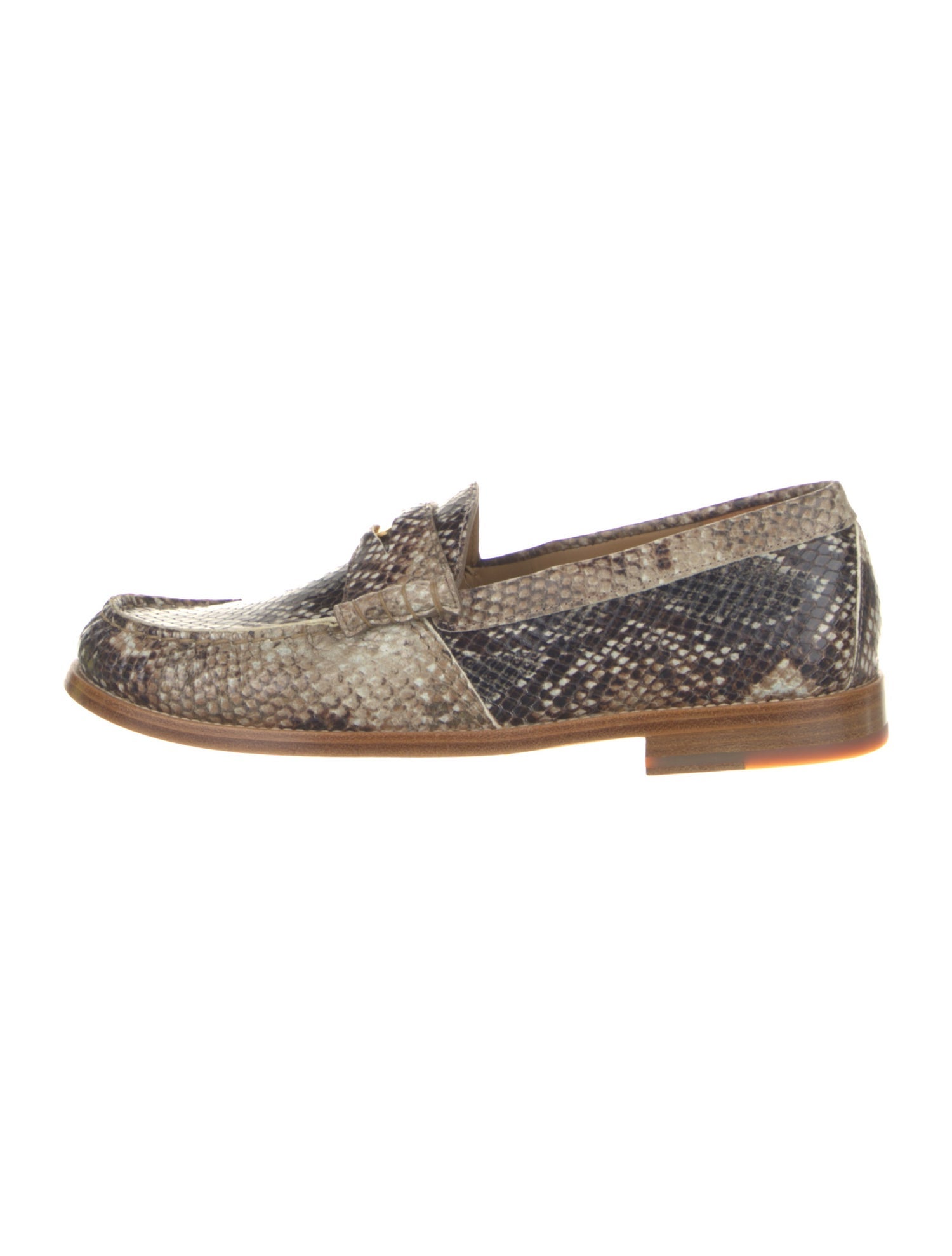RHUDE Snakeskin Animal Print Loafers