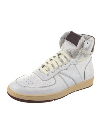 RHUDE Leather Colorblock Pattern Sneakers