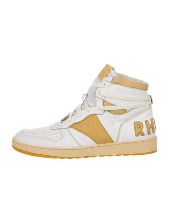 RHUDE Leather Colorblock Pattern Sneakers