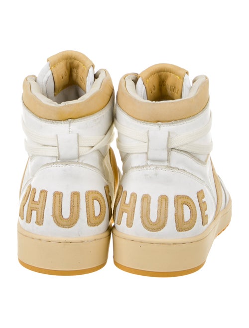 RHUDE Leather Colorblock Pattern Sneakers