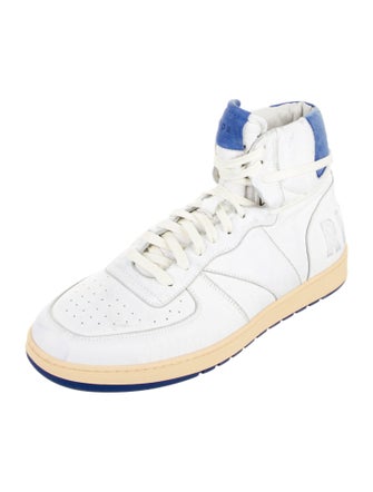RHUDE Leather Colorblock Pattern Sneakers
