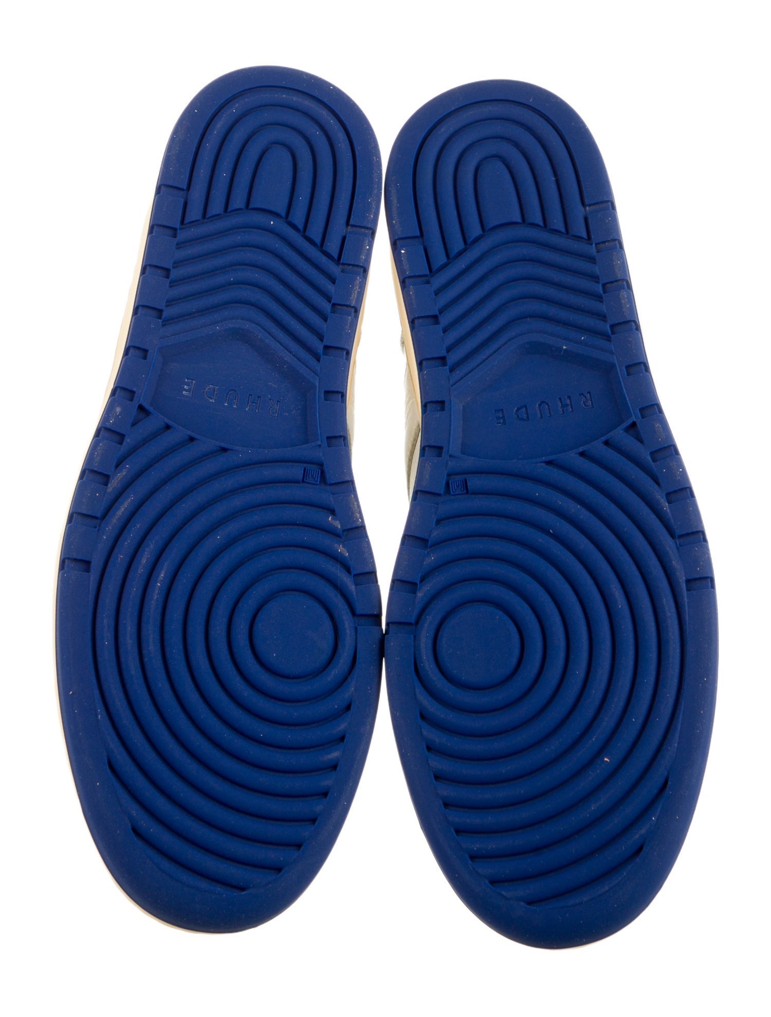 RHUDE Leather Colorblock Pattern Sneakers