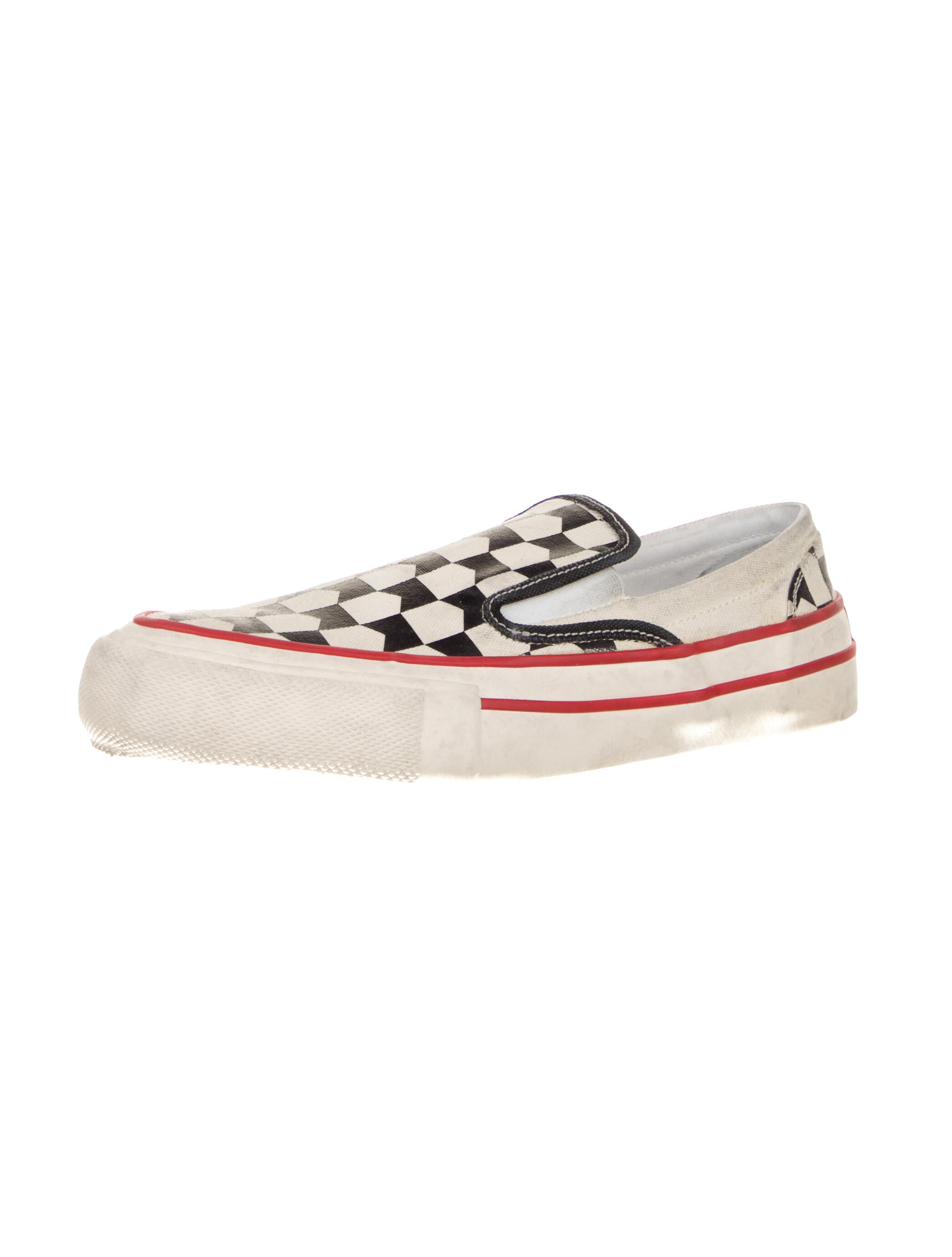 RHUDE Canvas Plaid Print Sneakers