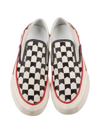 RHUDE Canvas Plaid Print Sneakers