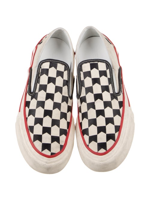 RHUDE Canvas Plaid Print Sneakers