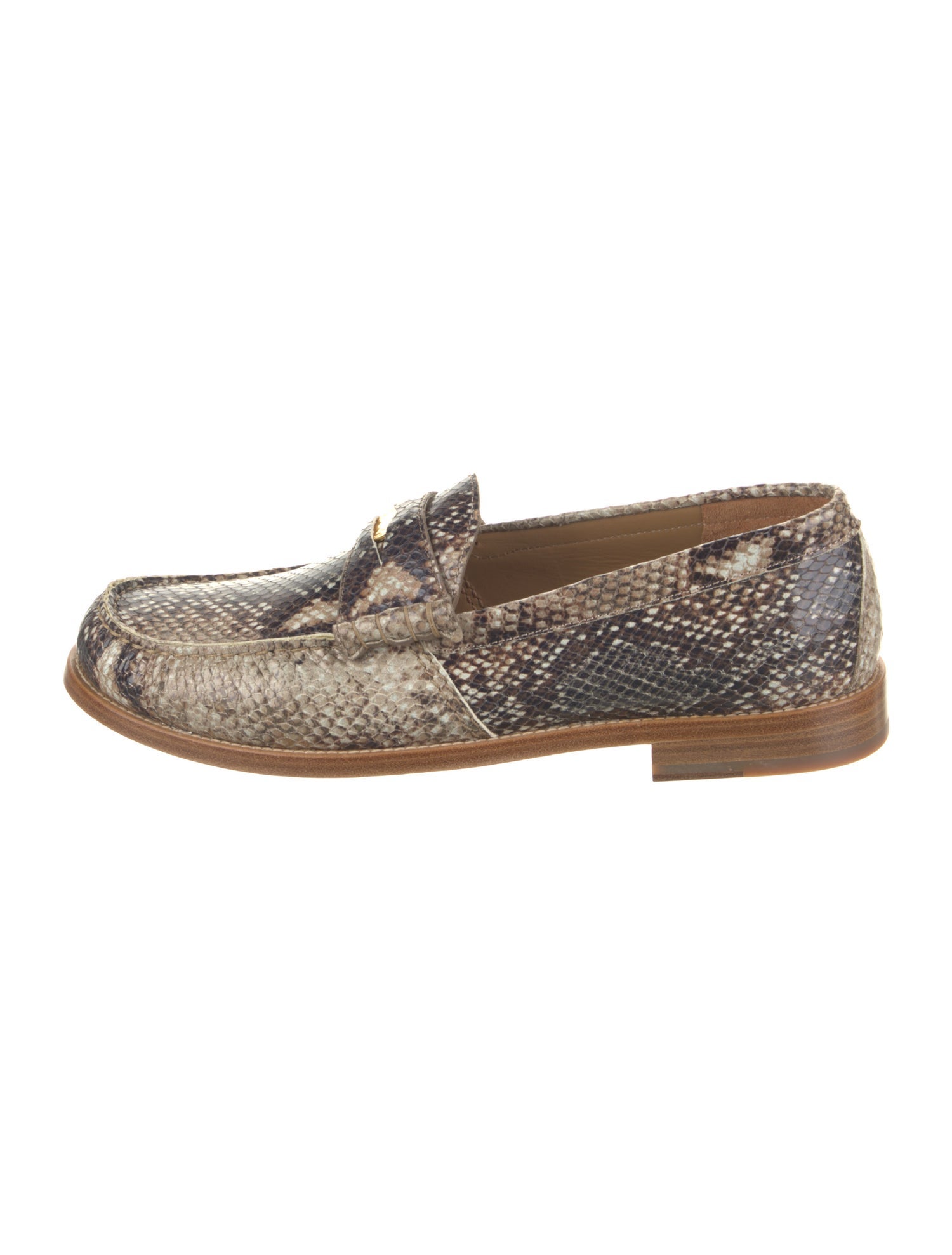 RHUDE Snakeskin Animal Print Loafers