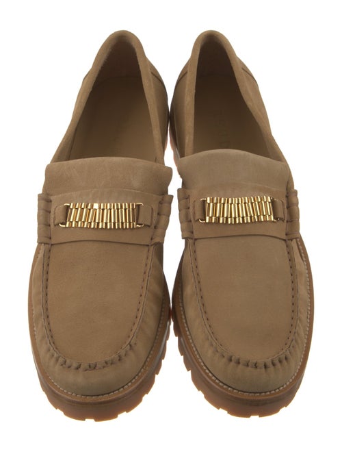 RHUDE Suede Leather Trim Embellishment Dress Loafers