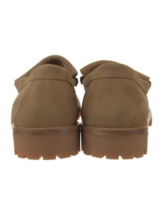 RHUDE Suede Leather Trim Embellishment Dress Loafers