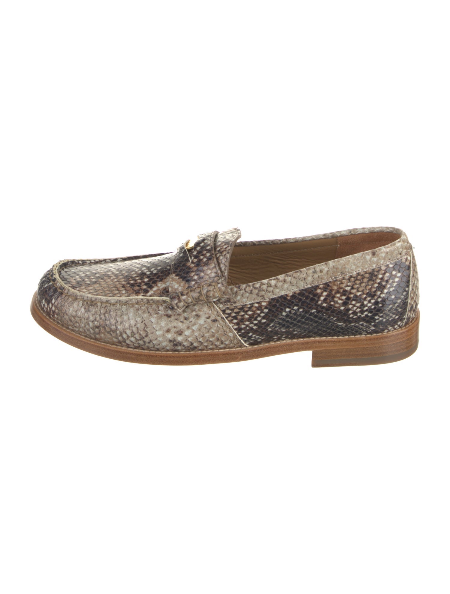RHUDE Snakeskin Animal Print Loafers