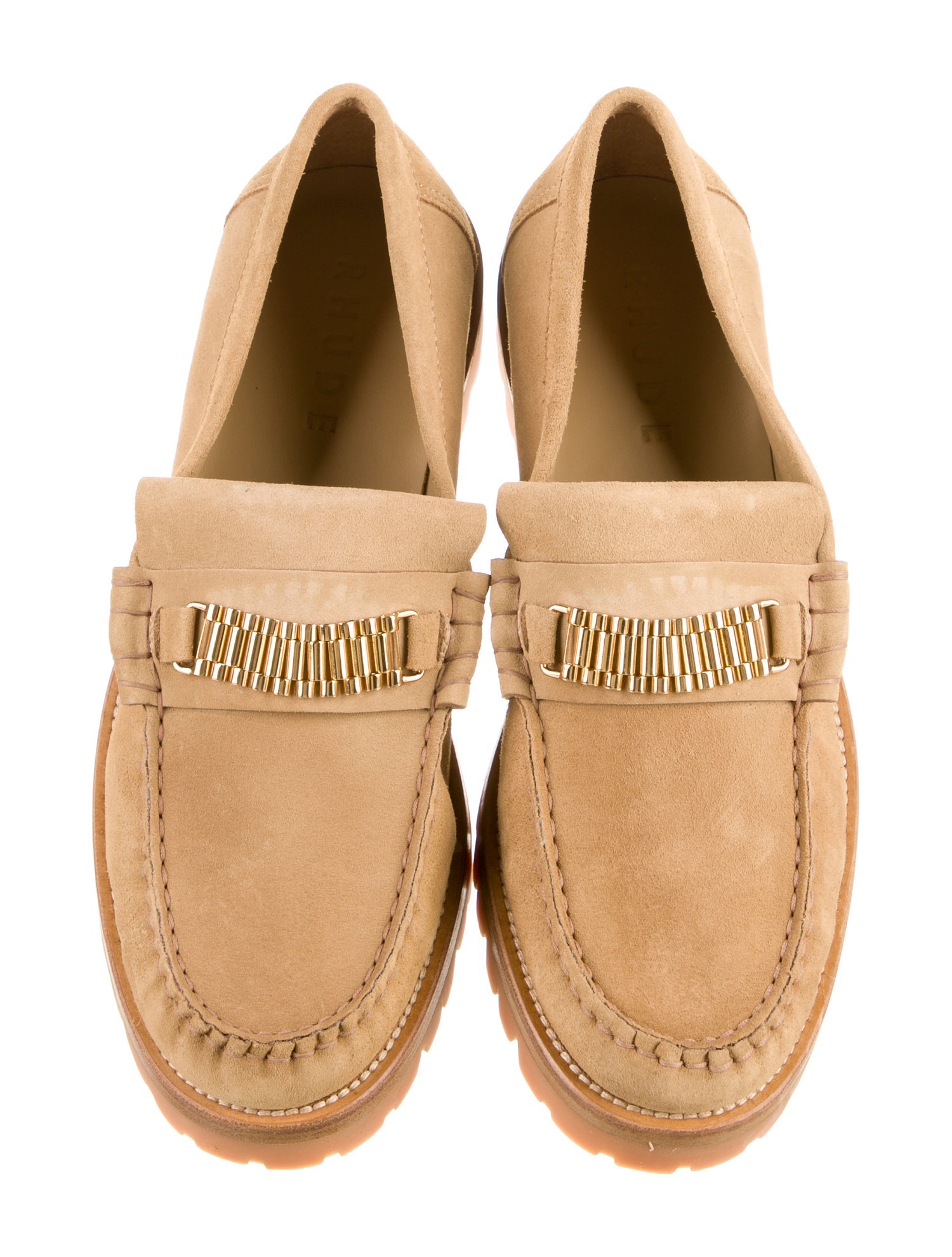 RHUDE Leather Leather Trim Embellishment Loafers