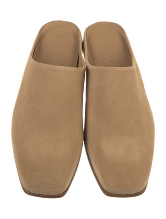 RHUDE Suede Leather Trim Embellishment Slippers