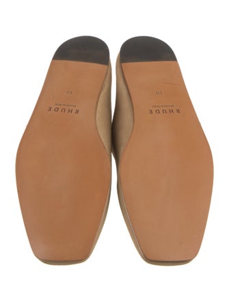RHUDE Suede Leather Trim Embellishment Slippers