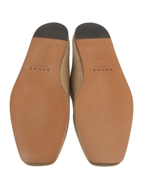 RHUDE Suede Leather Trim Embellishment Slippers