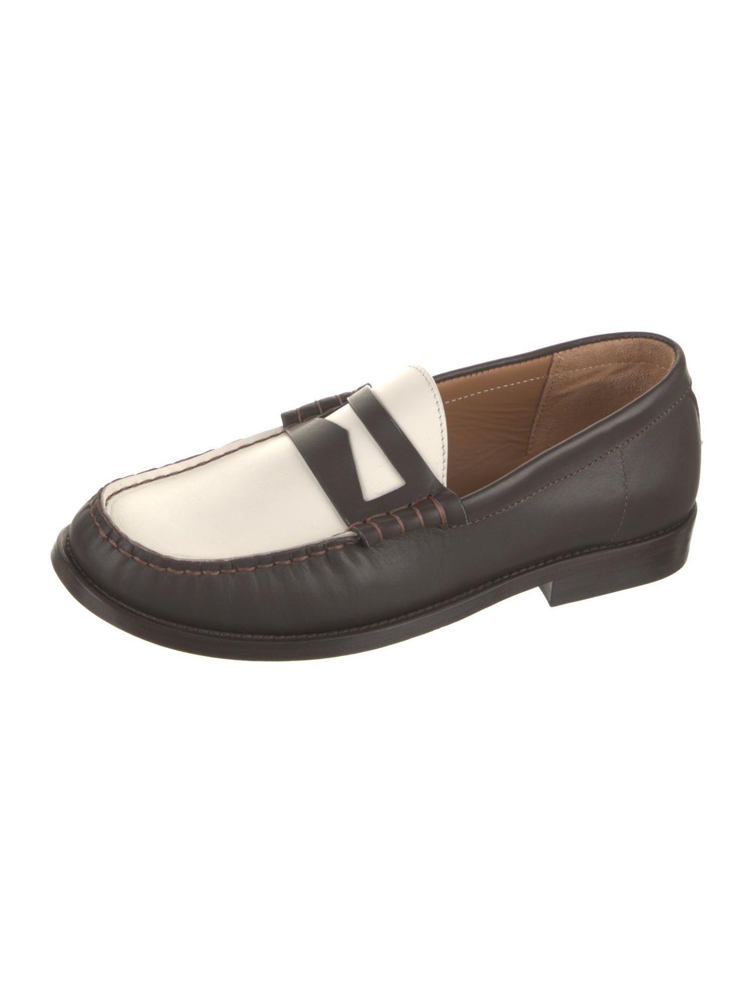 RHUDE Leather Colorblock Pattern Loafers