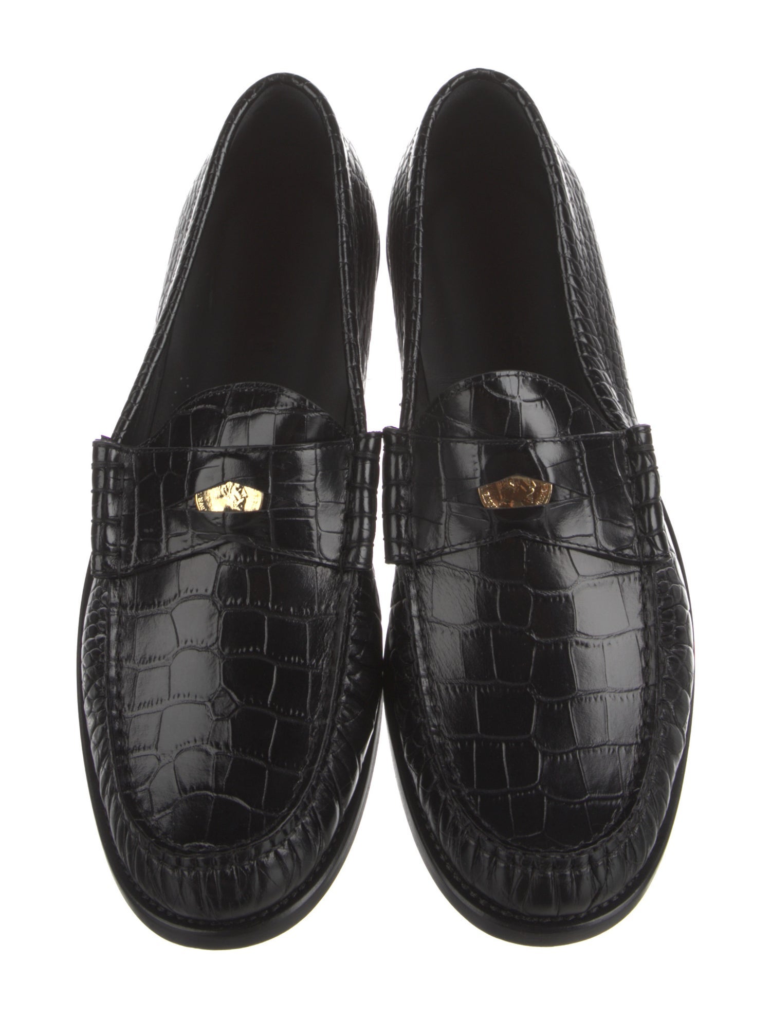 RHUDE Embossed Leather Dress Loafers