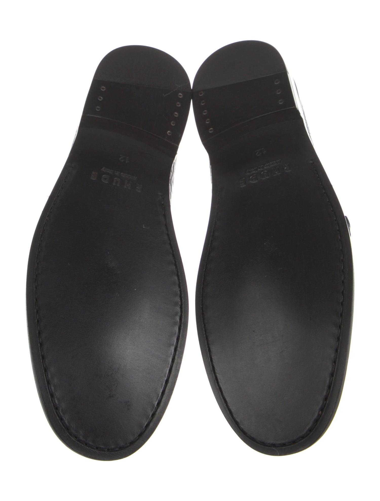 RHUDE Embossed Leather Dress Loafers