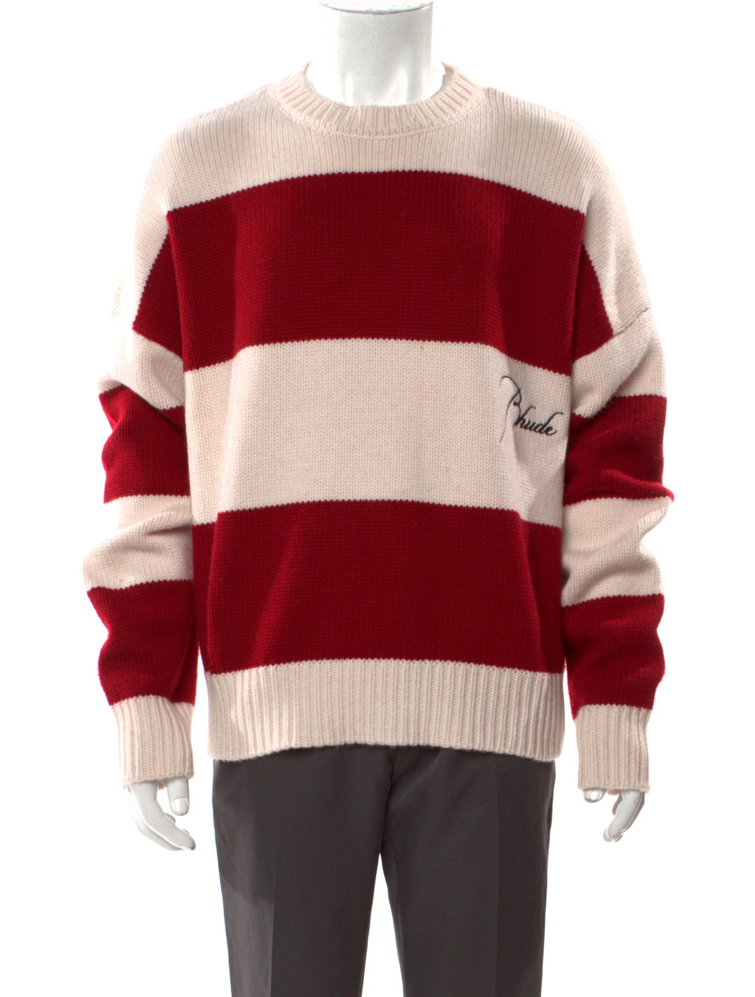 RHUDE Striped Crew Neck Pullover w/ Tags